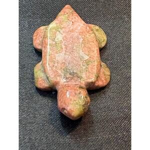 Vintage Unakite Turtle Carving 6g Hand Carved Stone Figurine